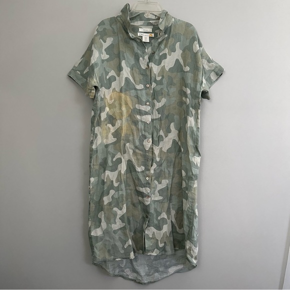 C&C California Camo Kimono Button Down Dress - Picture 1 of 9
